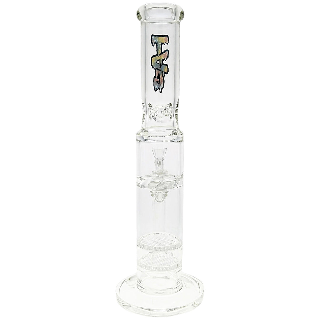 TAG Double Honeycomb Perc Straight Tube Water Pipe