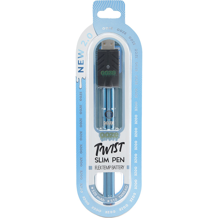 Ooze Slim Twist Vape Pen Battery 2.0 (Blue)