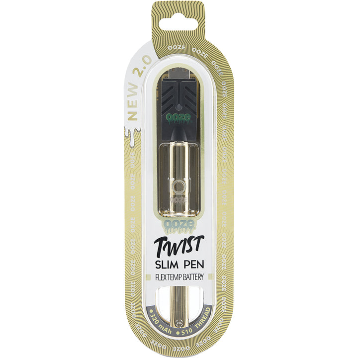Ooze Slim Twist Vape Pen Battery 2.0 (Gold)
