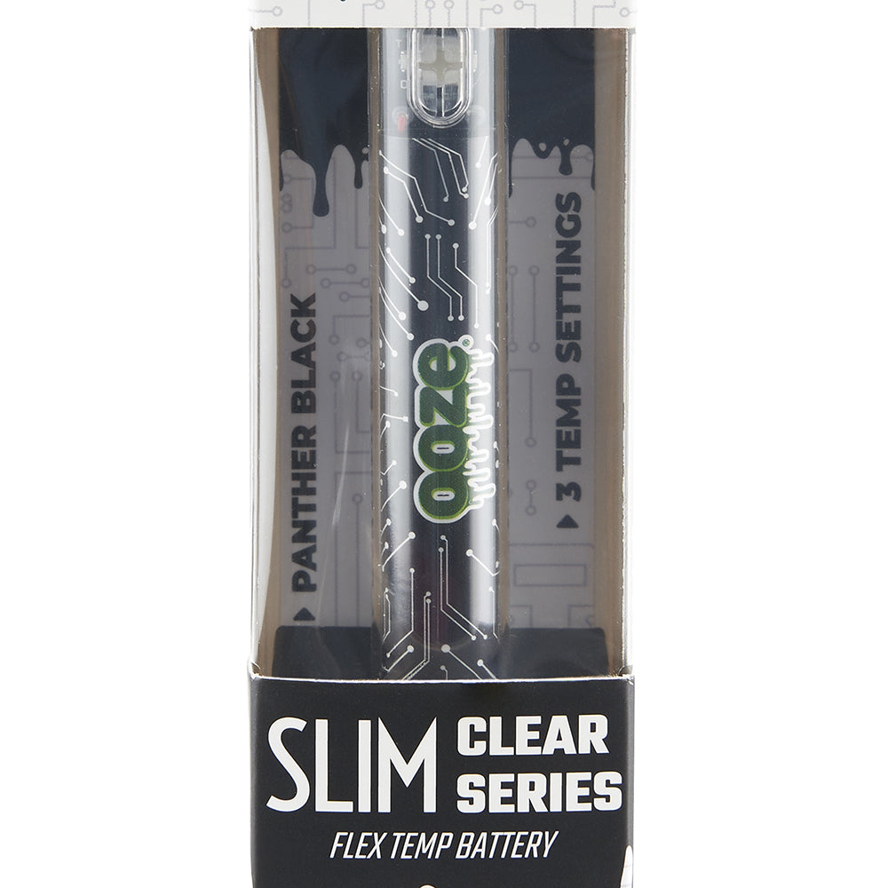 Ooze Slim Clear Pen Battery and Charger black  packaging