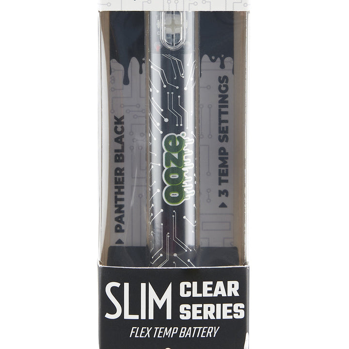 Ooze Slim Clear Pen Battery and Charger black  packaging