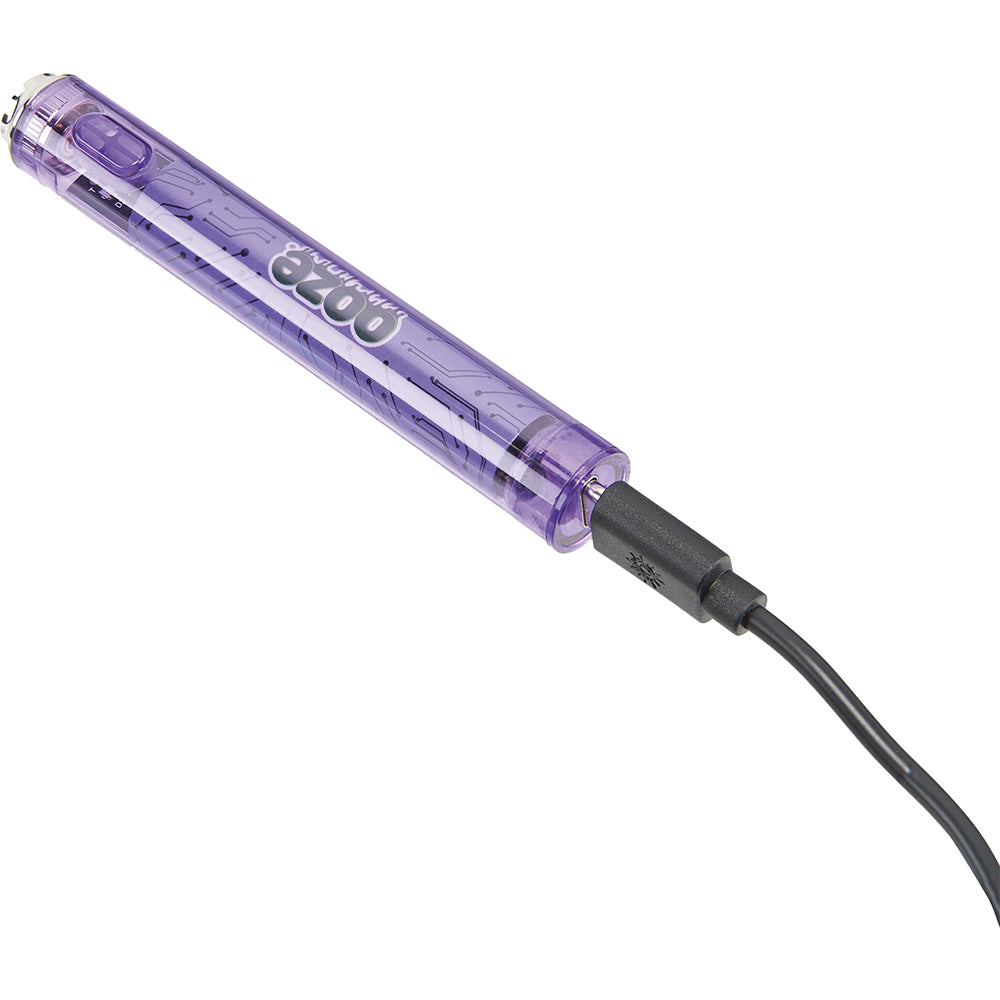 Ooze Slim Clear Pen Battery & Charger (Purple)
