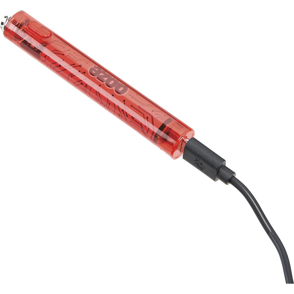 Ooze Slim Clear Pen Battery & Charger (Red)