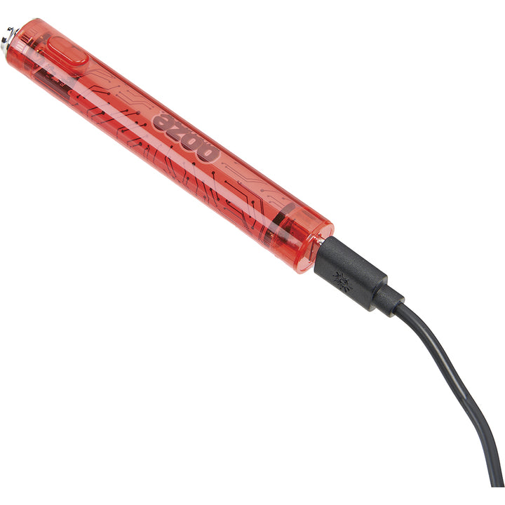 Ooze Slim Clear Pen Battery & Charger (Red)