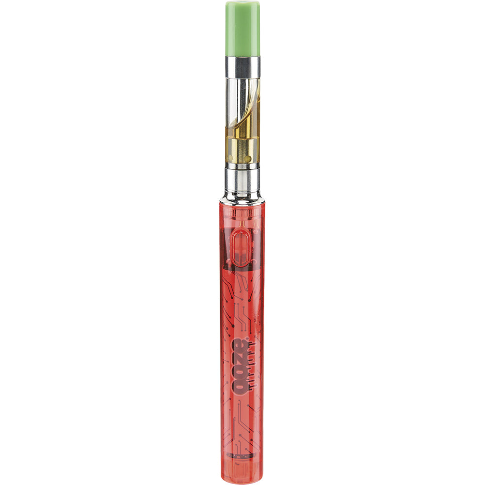 Ooze Slim Clear Pen Battery & Charger (Red)