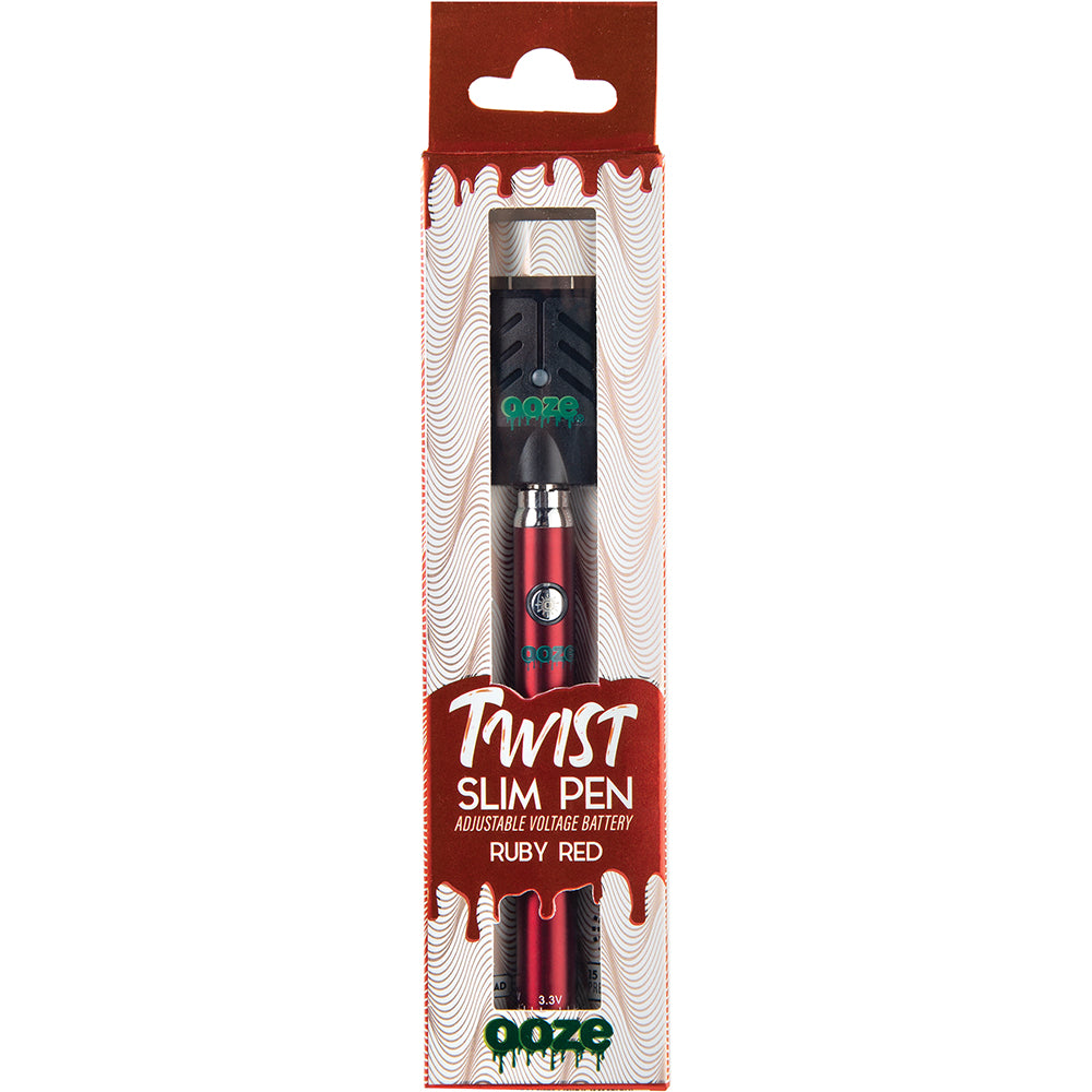 Ooze Slim Twist Vape Battery (Red)