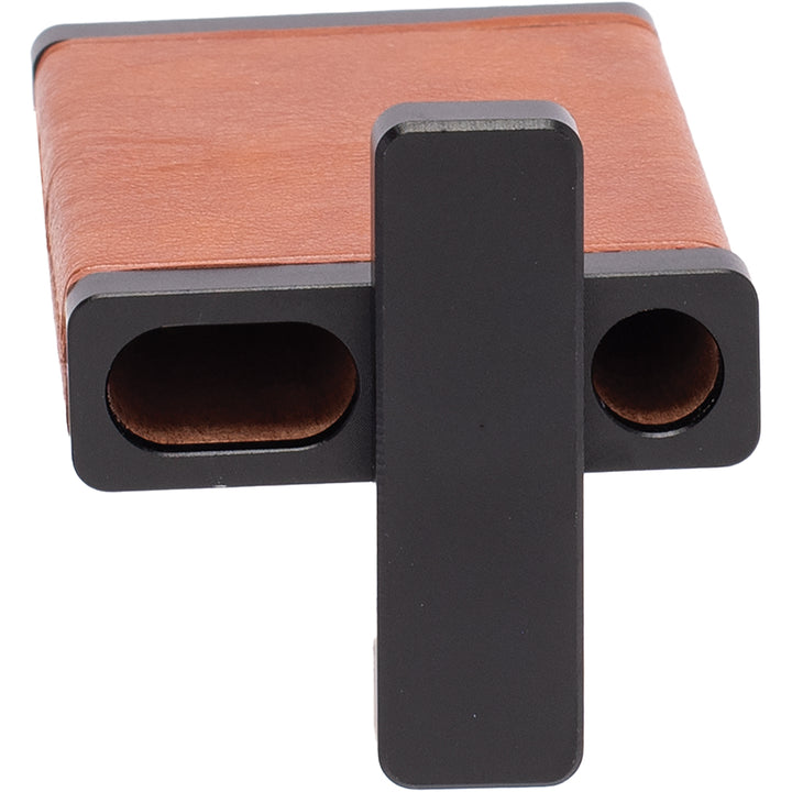 Brown Leather & Black Dugout with Glass Chillum (Copy)