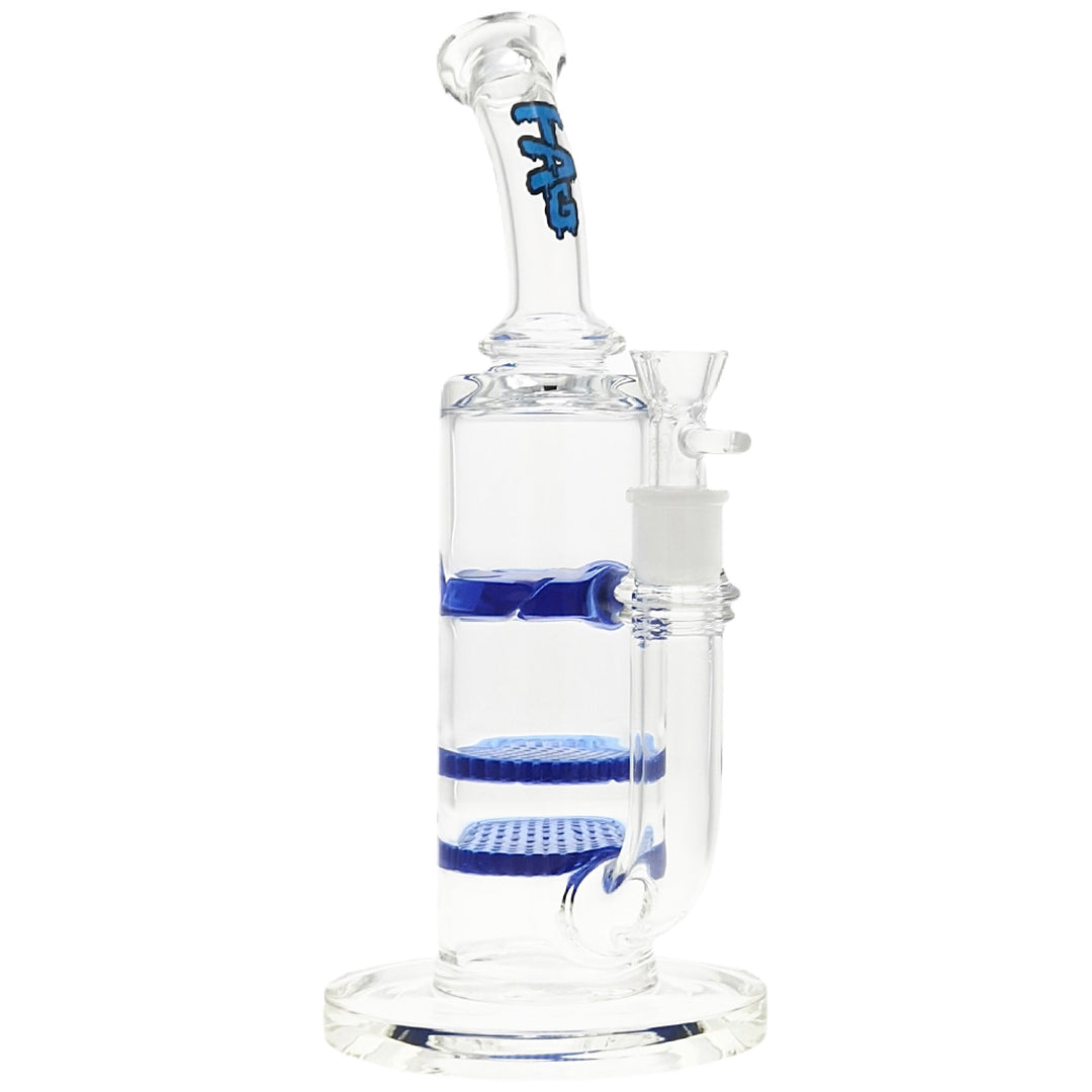 Thick Ass Glass Double Honeycomb Percolator Bong