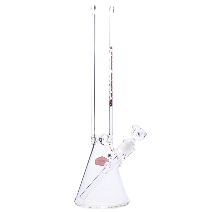 Thunder Glass Large Beaker Bong Sandy red side