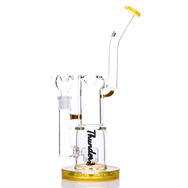 Thunder Glass Stacked Chamber Bong gold