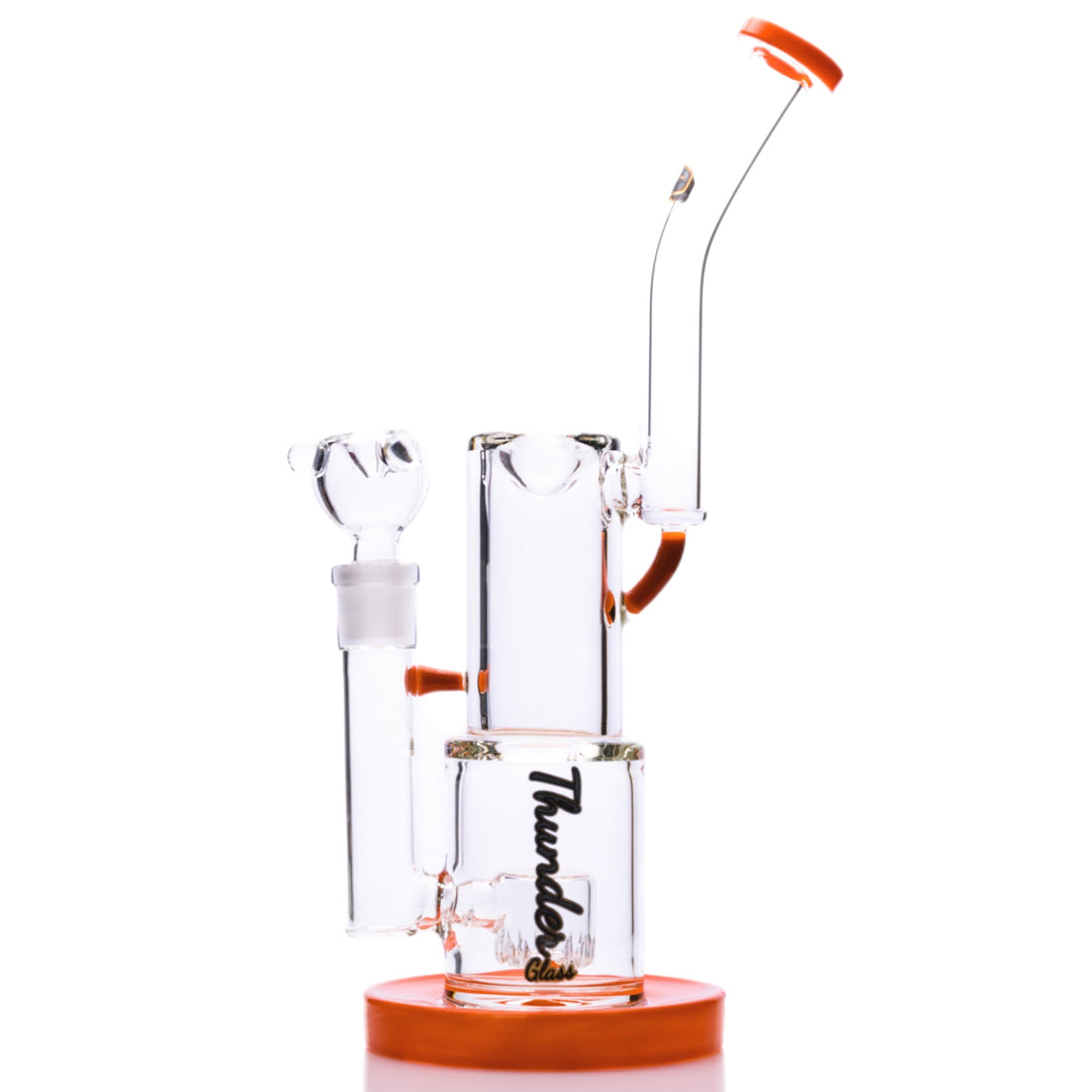 Thunder Glass Stacked Chamber Bong Orange