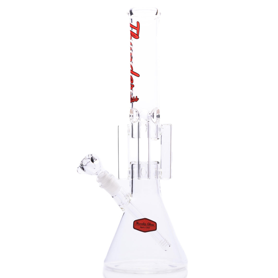 Thunder Glass Triple Arm Beaker Bong side