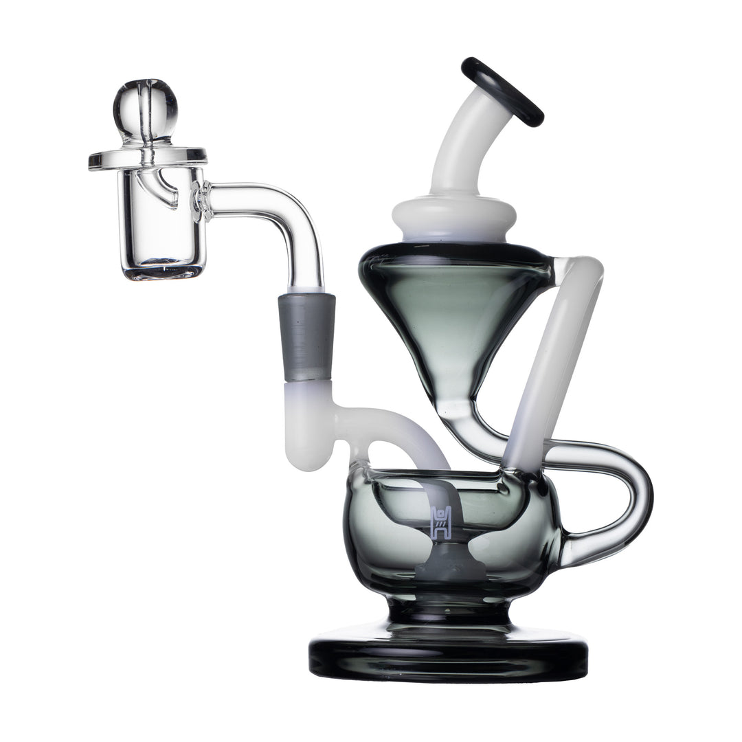 Human Grade 5" Recycler Dab Rig (Smoke & White)