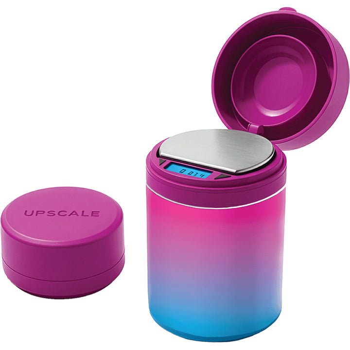 Upscale Storage Jar with built in Scale (Pink/Blue)