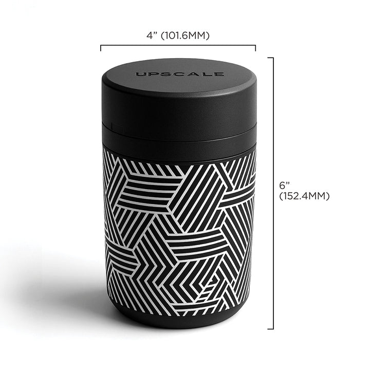 Upscale Storage Jar with built in Scale (Black/White)