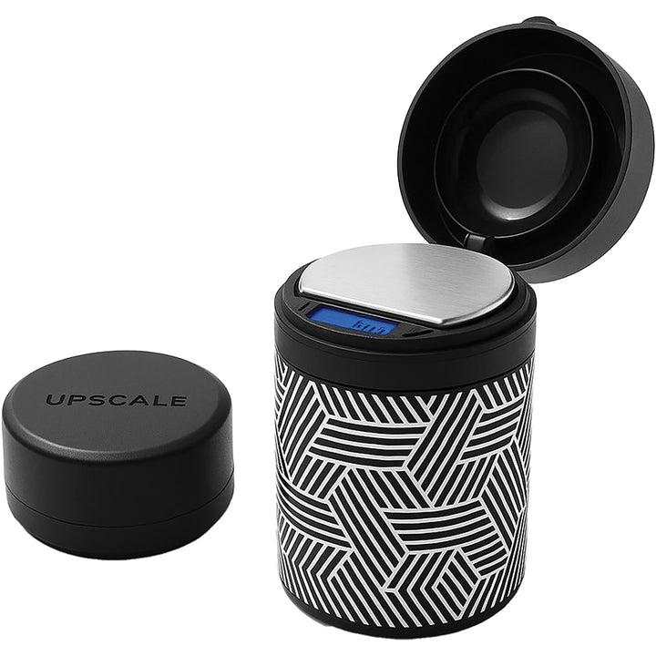 Upscale Storage Jar with built in Scale (Black/White)