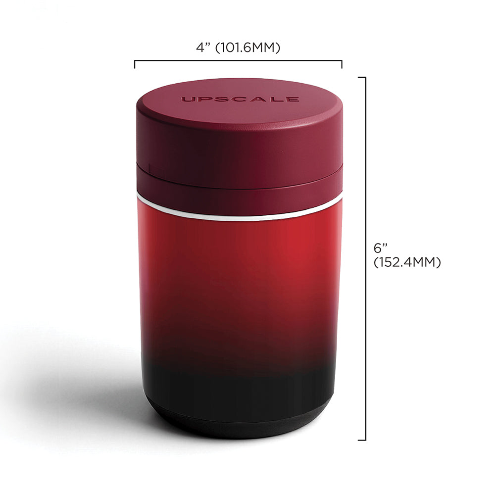 Upscale Storage Jar with built in Scale (Red/Black)