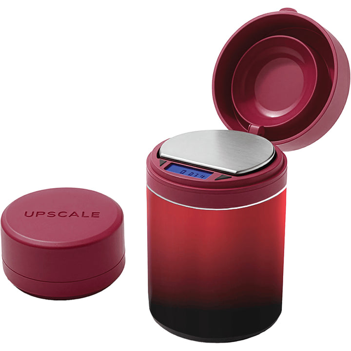Upscale Storage Jar with built in Scale (Red/Black)