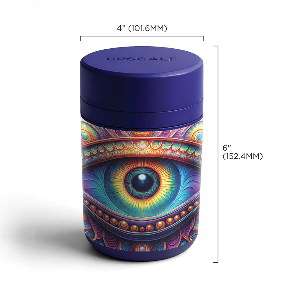 Upscale Storage Jar with built in Scale (Psychadelic Eye)
