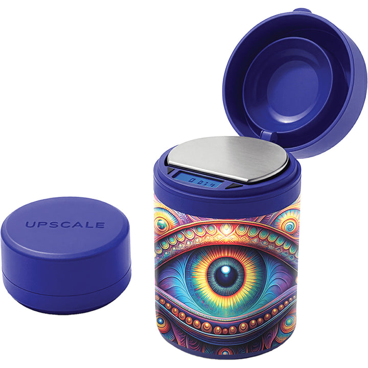 Upscale Storage Jar with built in Scale (Psychadelic Eye)