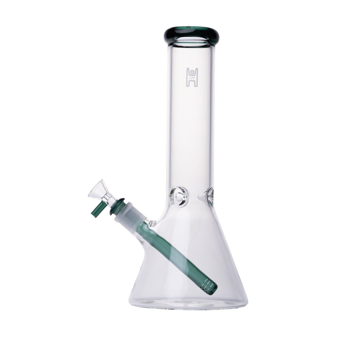Human Grade 12" Beaker (Clear with Lake Green)