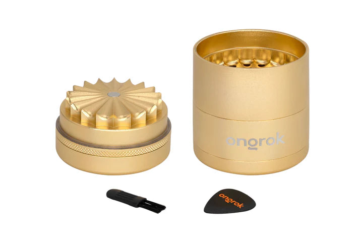 Ongrok 5-Piece Toothless Grinder 2.2" (Gold)