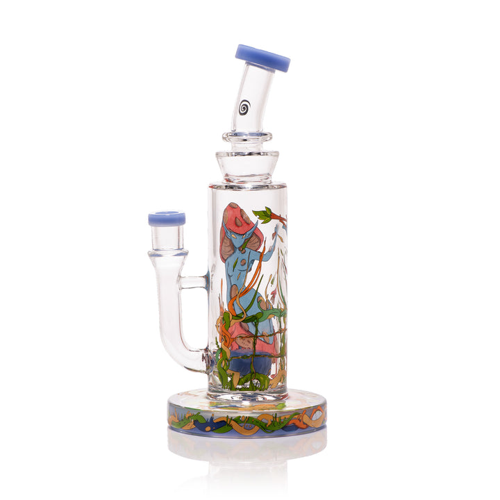 Wormhole Glass Mushroom Elf 9" Dab Rig (Blue)