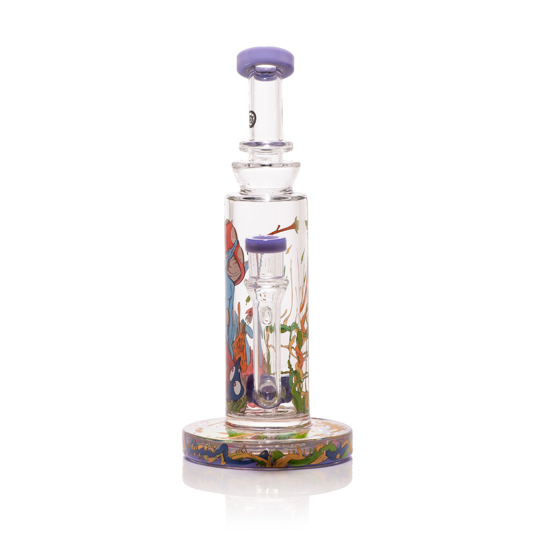 Wormhole Glass Mushroom Elf 9" Dab Rig (Purple)