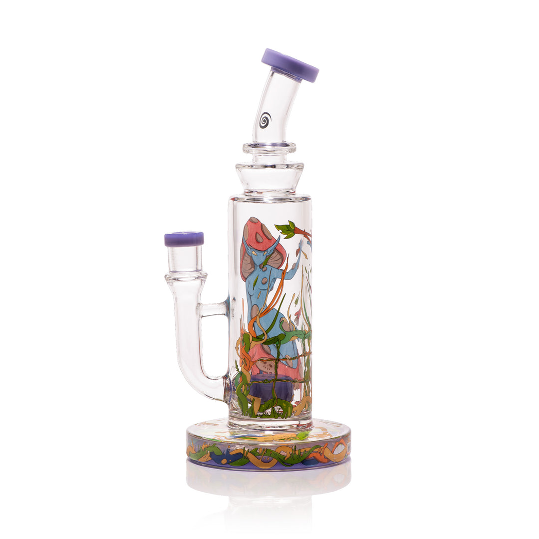 Wormhole Glass Mushroom Elf 9" Dab Rig (Purple)