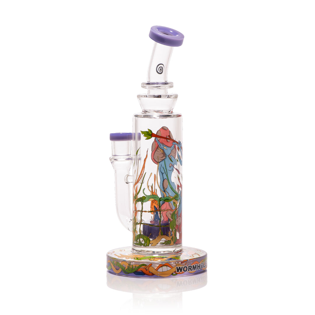 Wormhole Glass Mushroom Elf 9" Dab Rig (Purple)