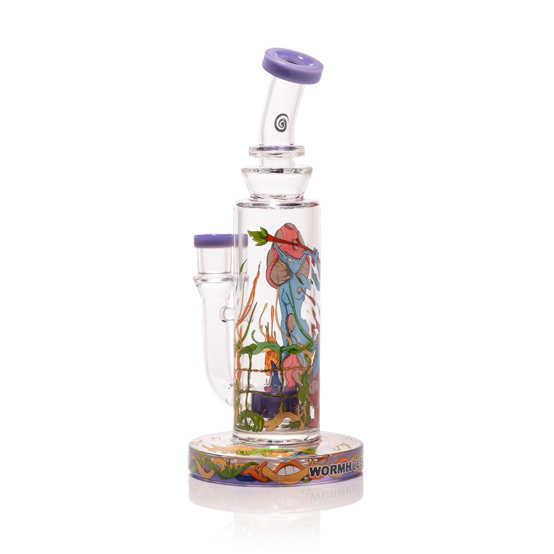 Wormhole Glass Mushroom Elf 9" Dab Rig (Purple)