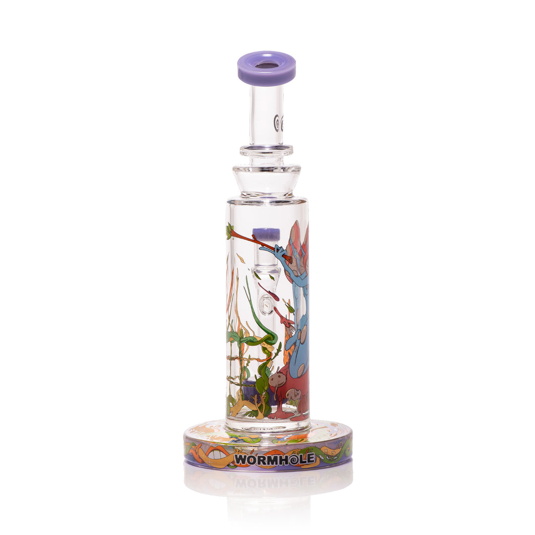 Wormhole Glass Mushroom Elf 9" Dab Rig (Purple)