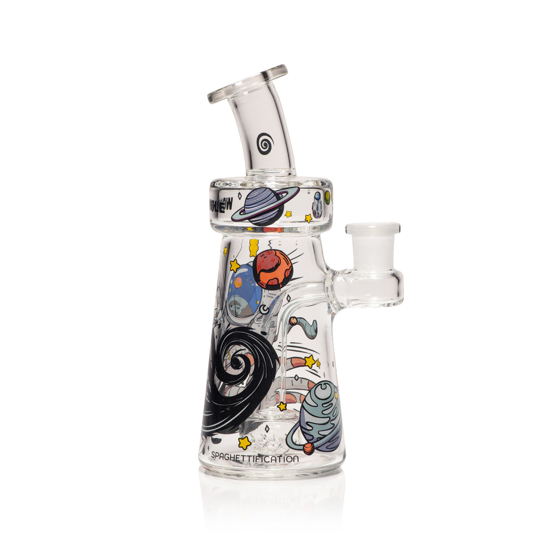 Wormhole Glass Spaghettification 6″ Dab Rig (Clear)