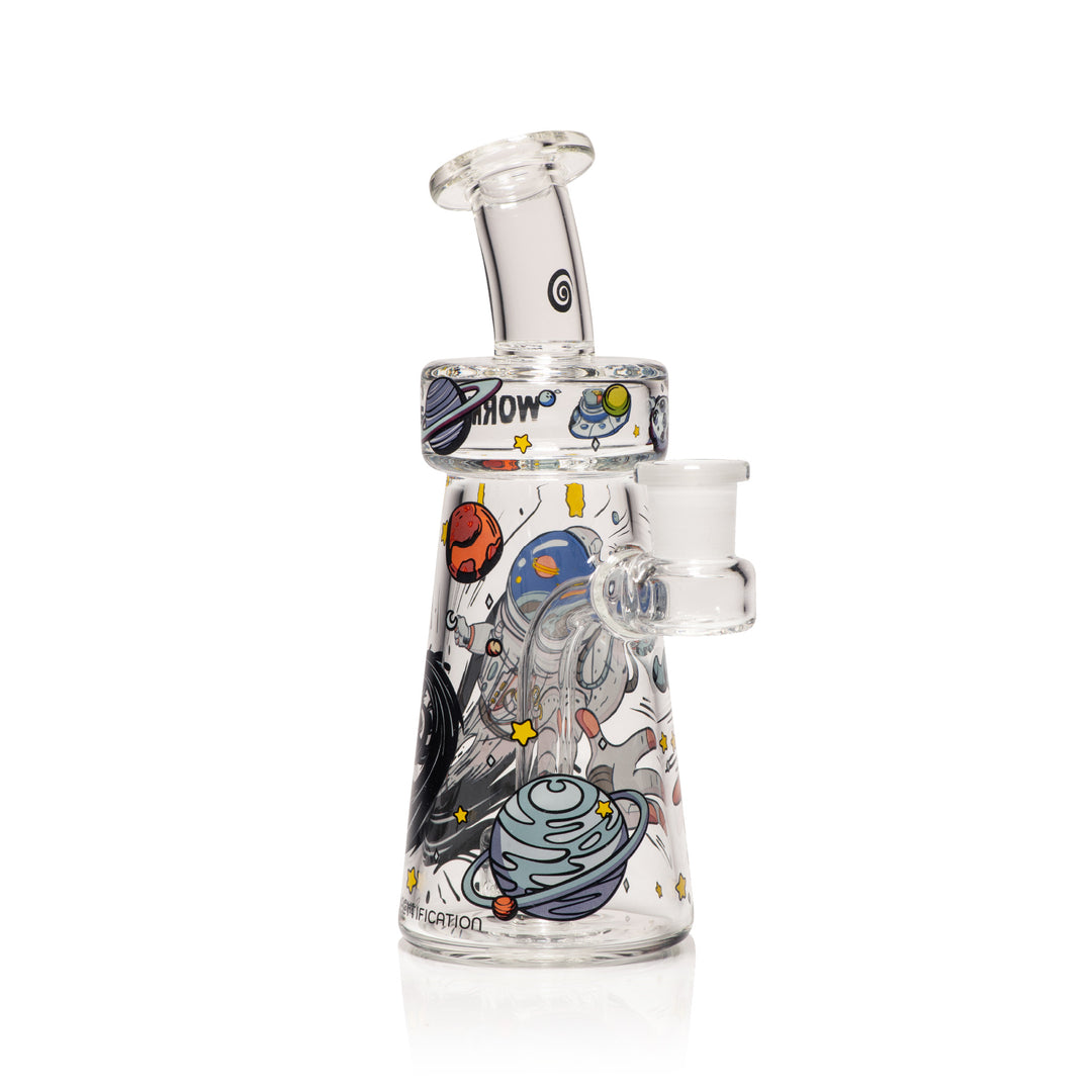 Wormhole Glass Spaghettification 6″ Dab Rig (Clear)