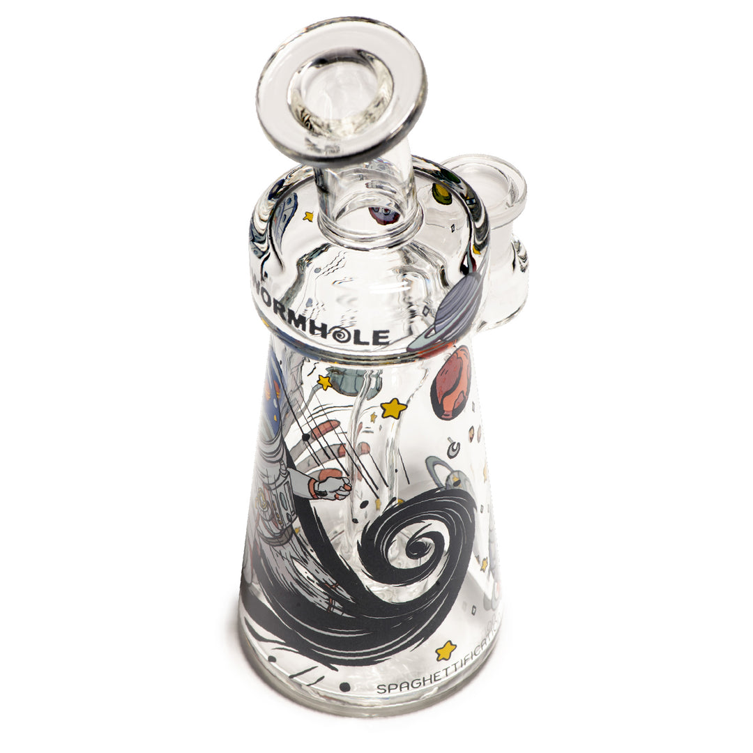 Wormhole Glass Spaghettification 6″ Dab Rig (Clear)