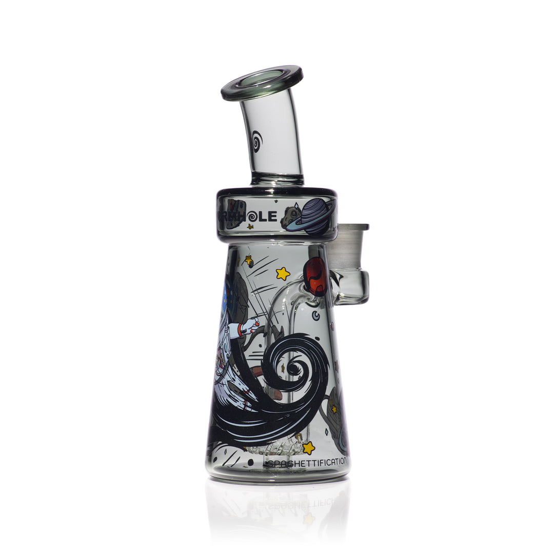 Wormhole Glass Spaghettification 6″ Dab Rig (Smoke)