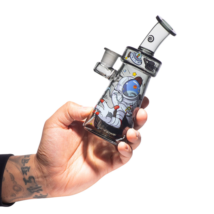 Wormhole Glass Spaghettification 6″ Dab Rig (Smoke)