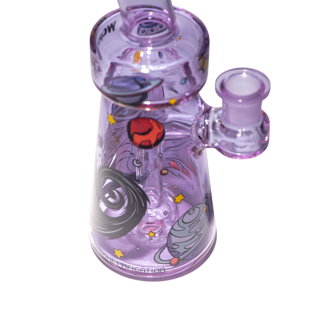 Wormhole Glass Spaghettification 6″ Dab Rig (Purple)