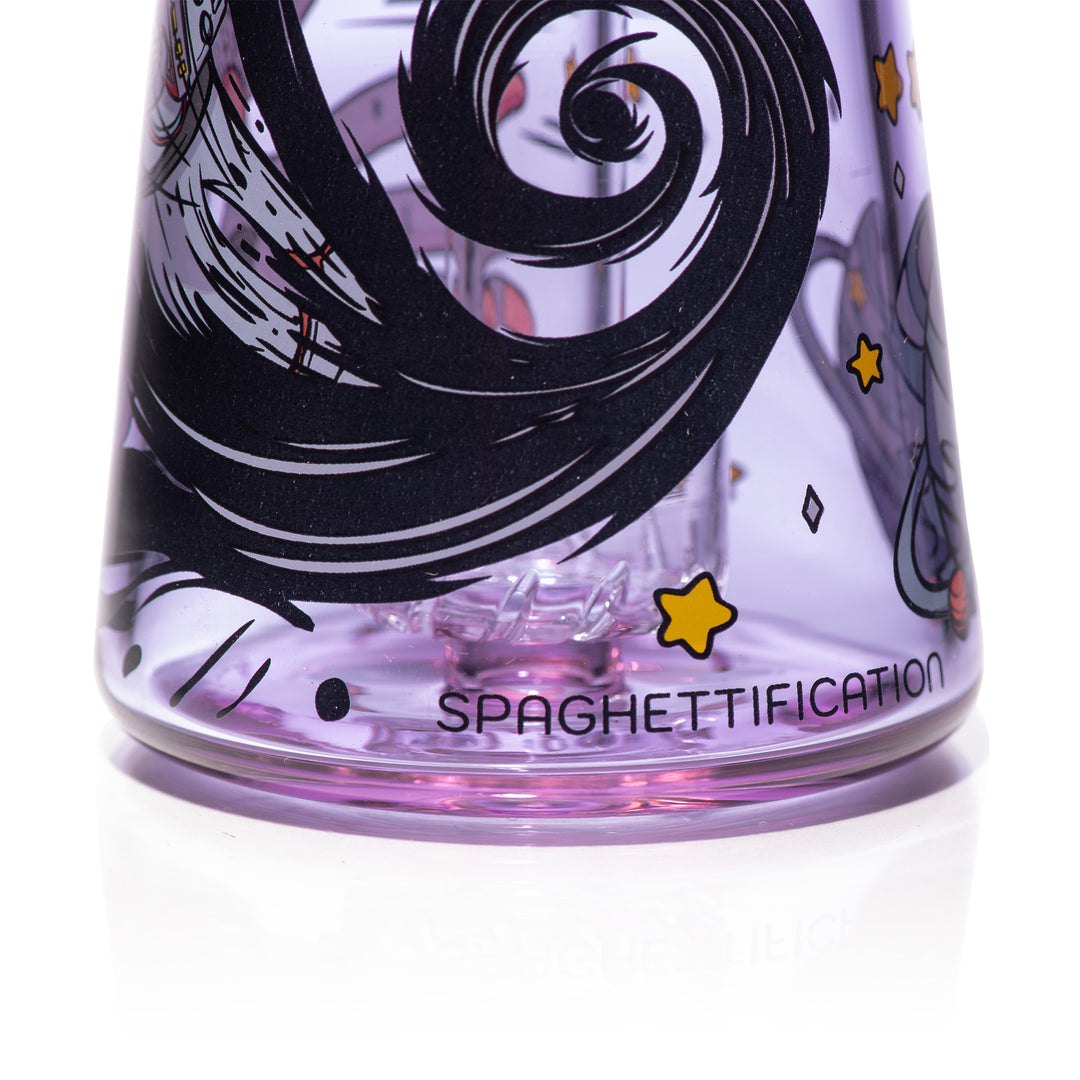 Wormhole Glass Spaghettification 6″ Dab Rig (Purple)