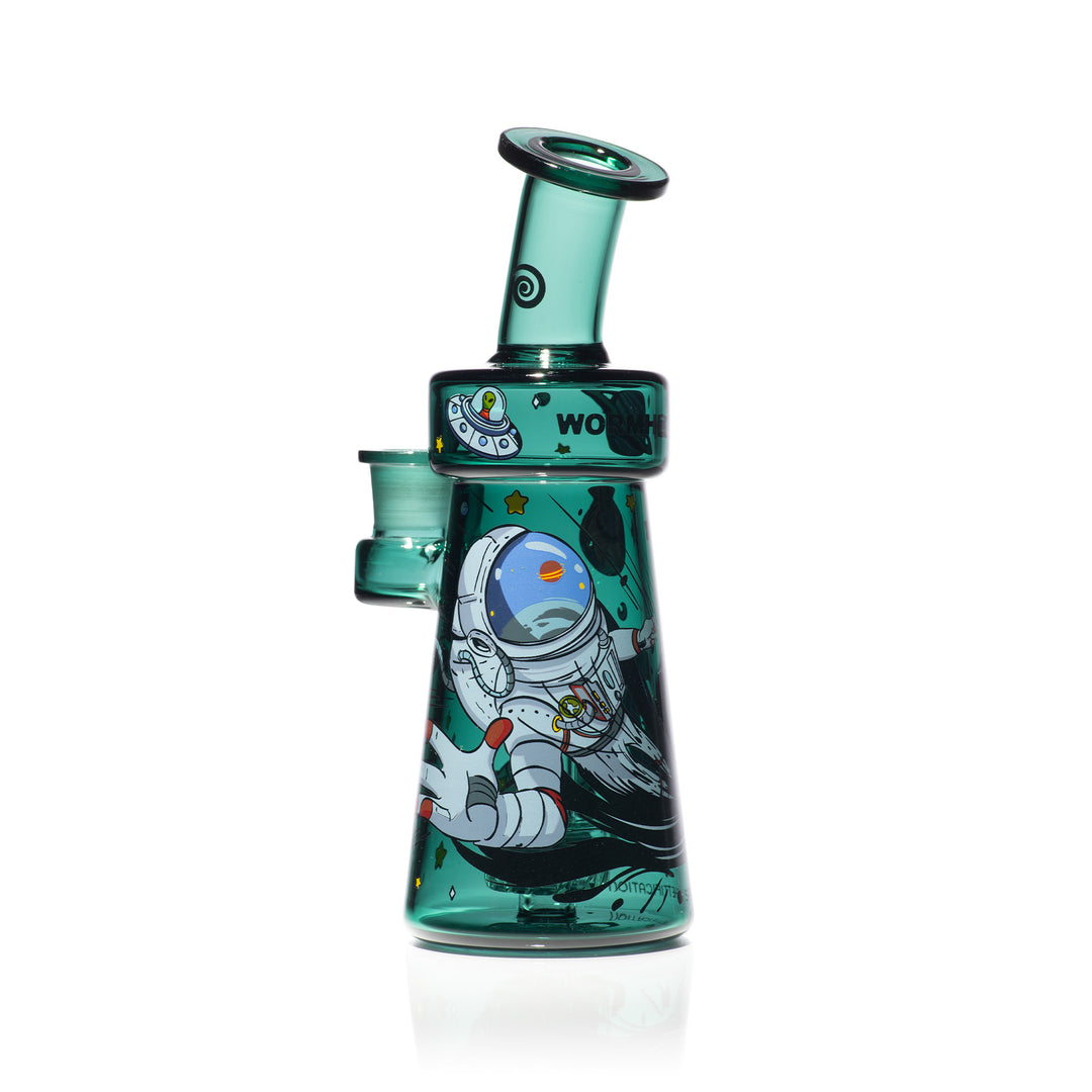 Wormhole Glass Spaghettification 6″ Dab Rig (Teal)