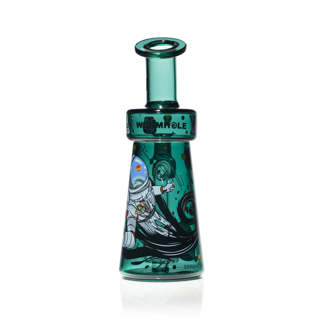 Wormhole Glass Spaghettification 6″ Dab Rig (Teal)