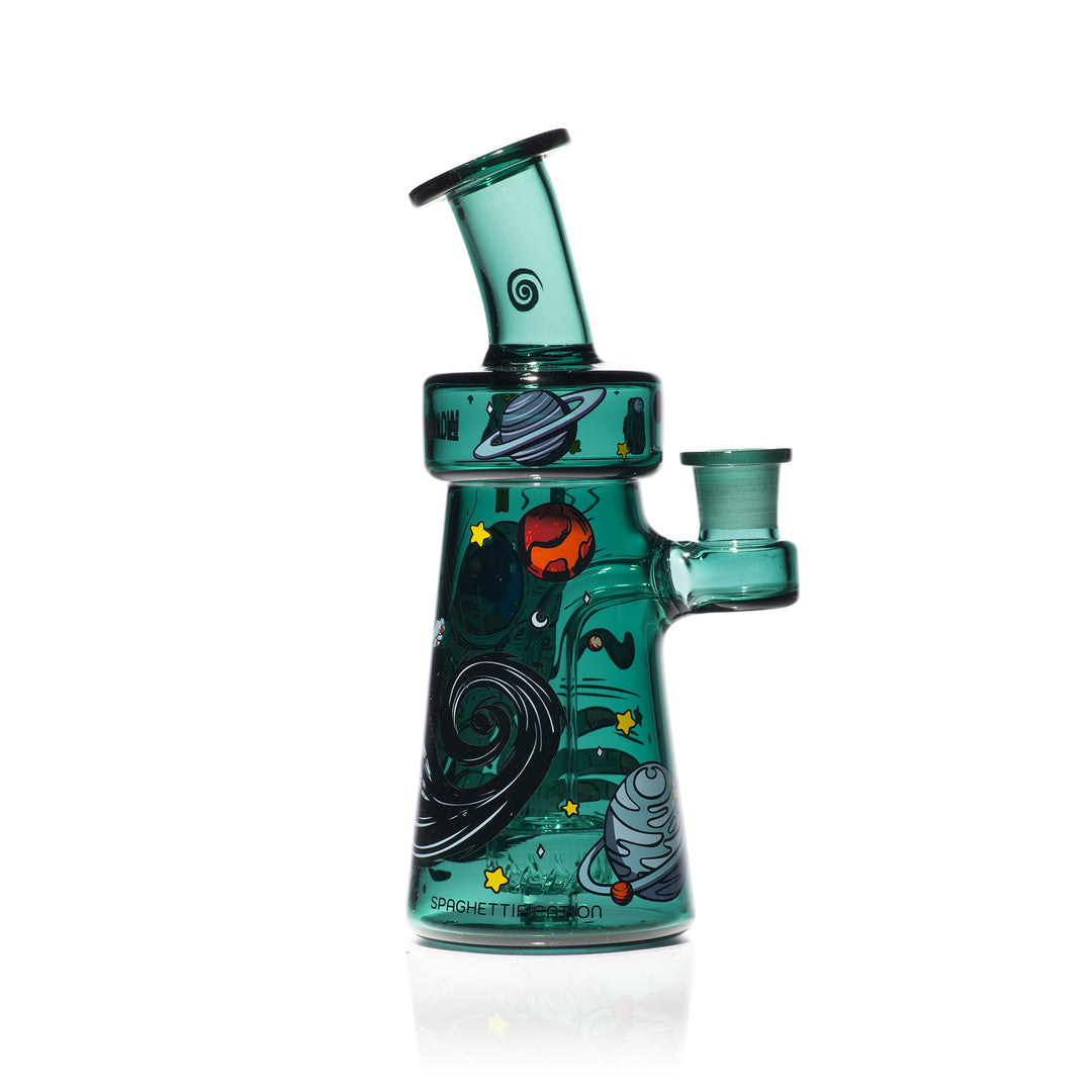 Wormhole Glass Spaghettification 6″ Dab Rig (Teal)