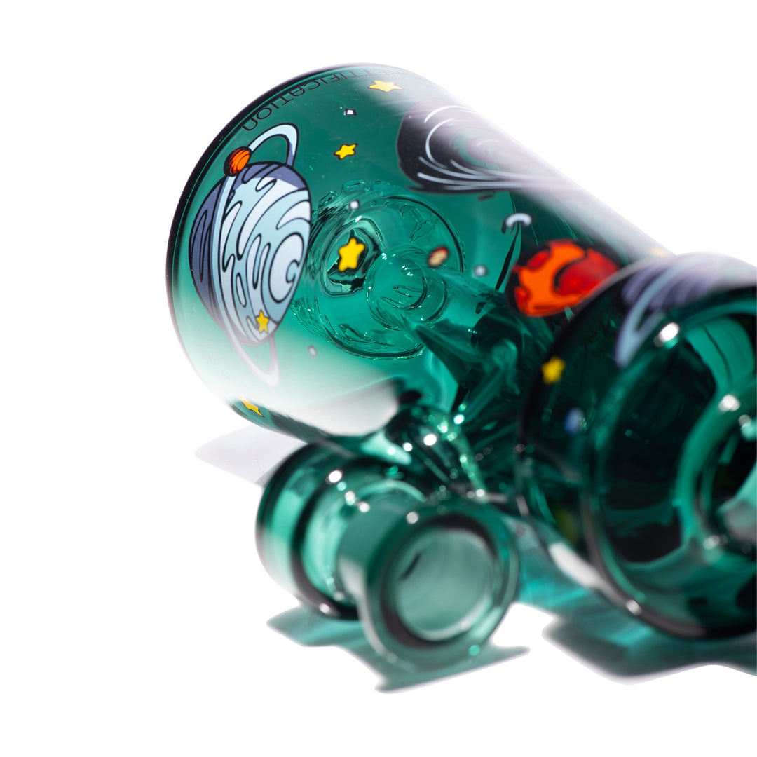 Wormhole Glass Spaghettification 6″ Dab Rig (Teal)