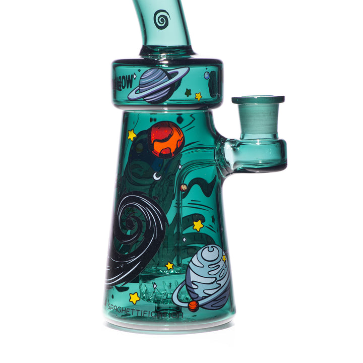 Wormhole Glass Spaghettification 6″ Dab Rig (Teal)