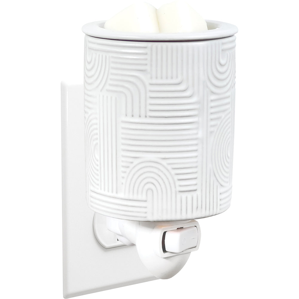 White Boho Ceramic Wax Melt Warmer Plug-in