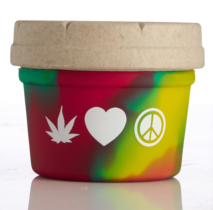 RE:STASH We'd Love Peace Rasta Tie-Dye 4oz Jar