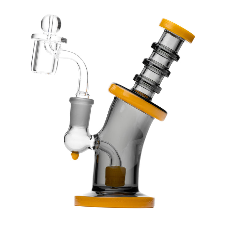 Human Grade 6.25" Bent Neck Dab Rig (Smoke & Orange)