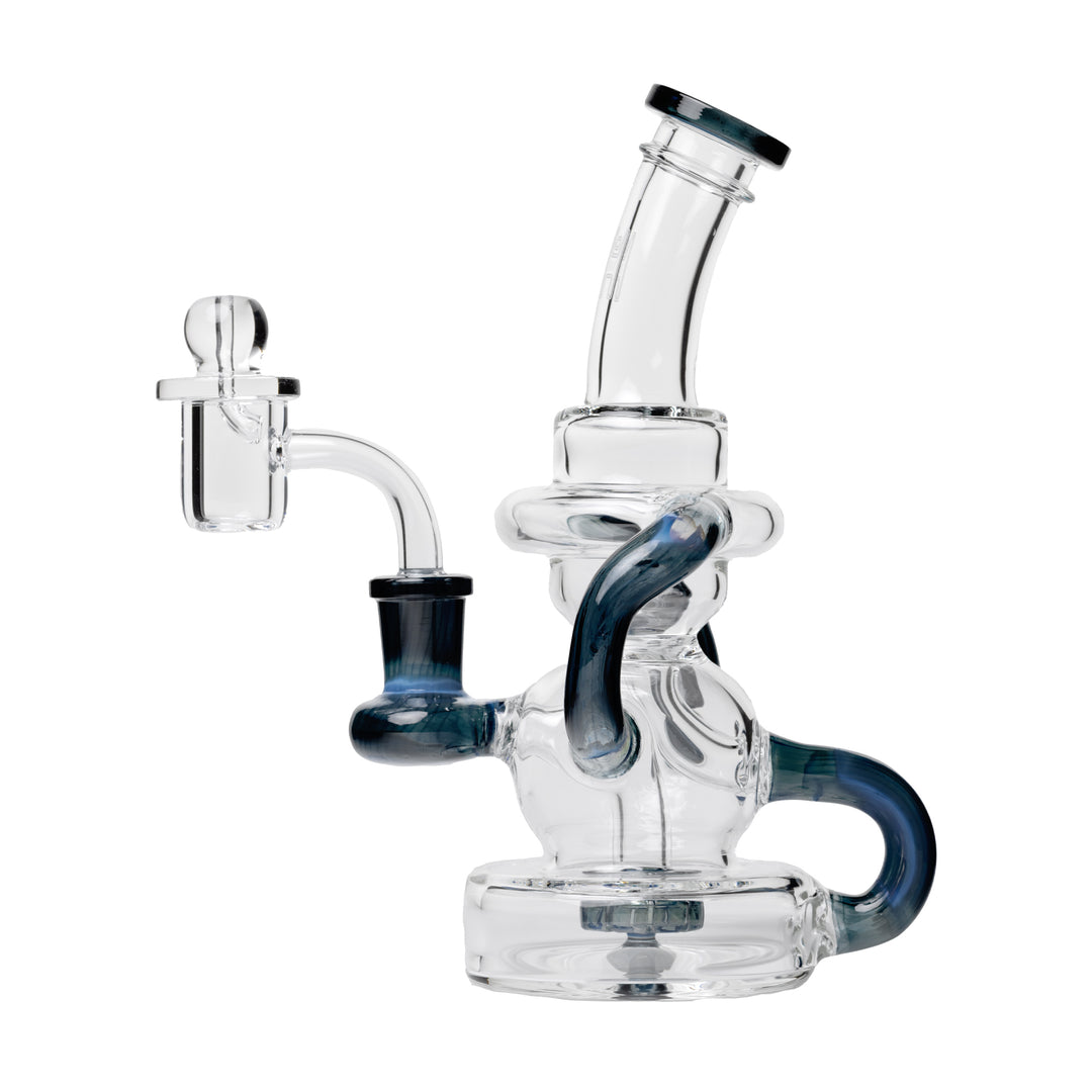 Human Grade Stubby Klein Recycler Dab Rig (Blue)