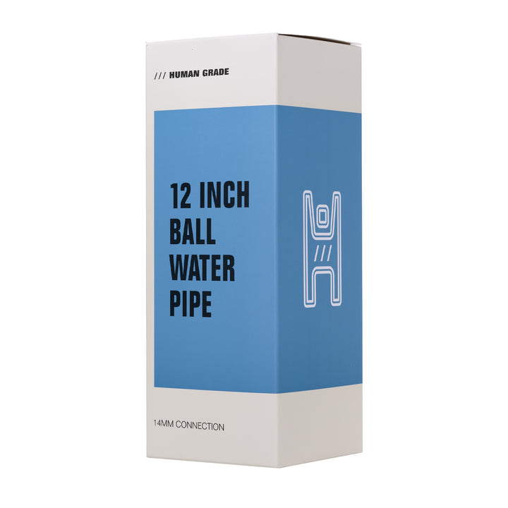 Human Grade 12" Ball Water Pipe (Clear)