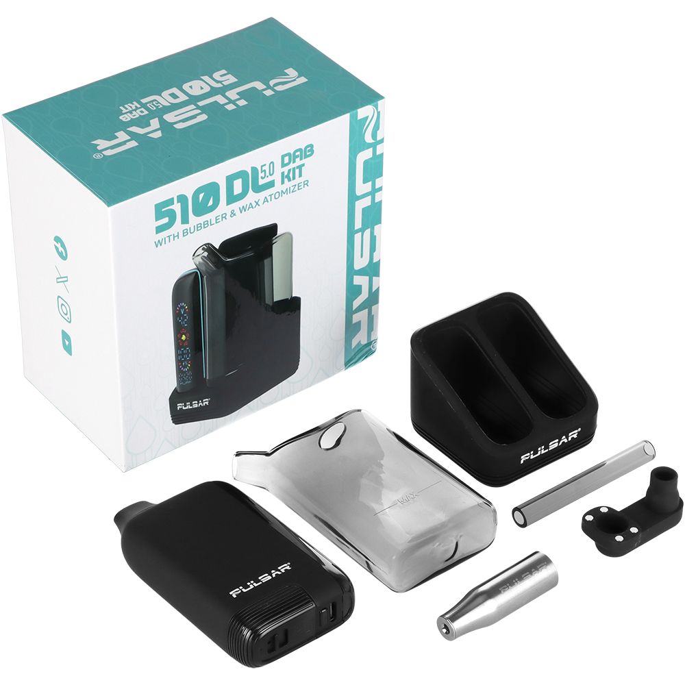 Pulsar DL 5.0 Bubbler Dab Kit with Wax Atomizer - 1000mAh / Black
